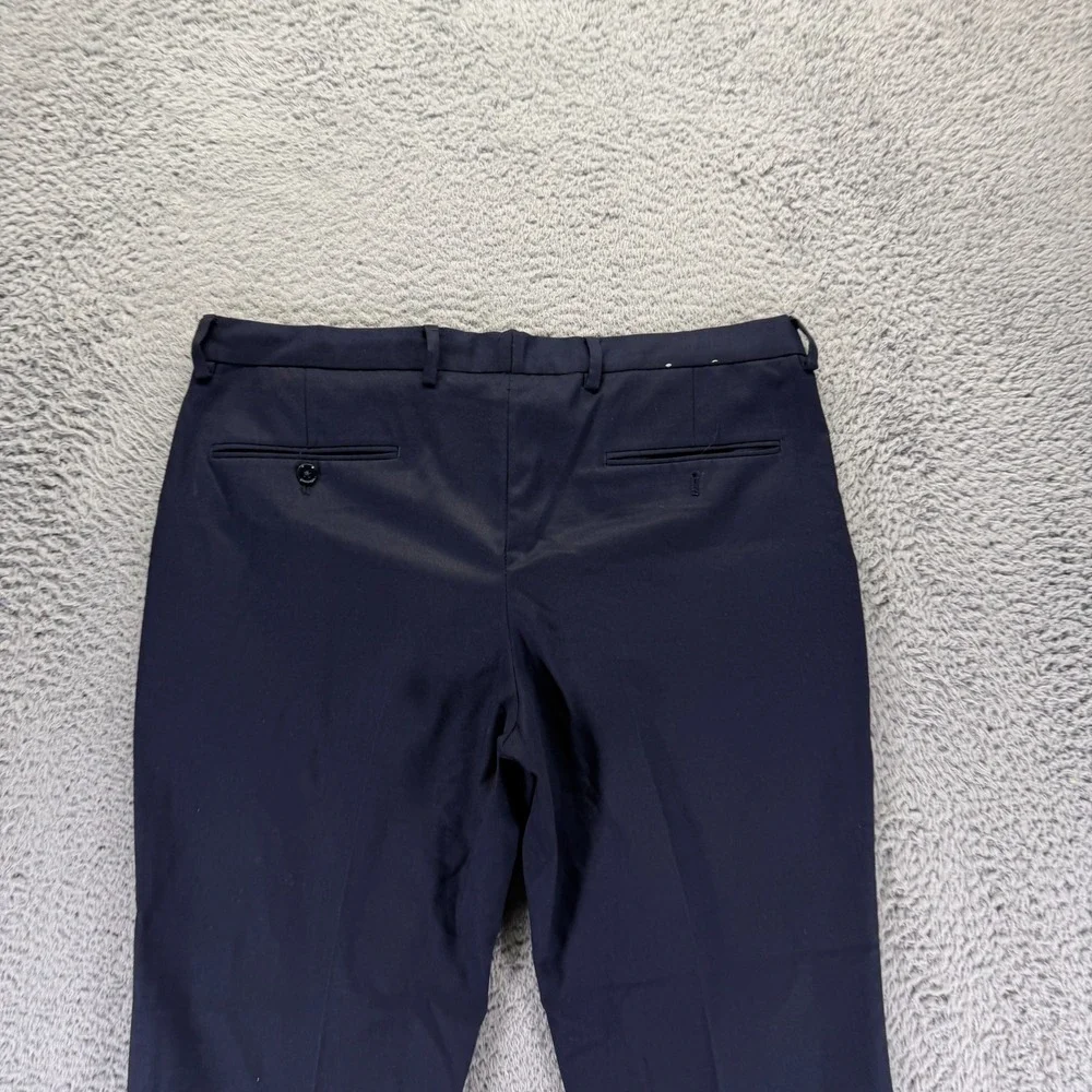 Express Pant Men's 36x28 Blue Polyester Chino Straight Business Career Stretch